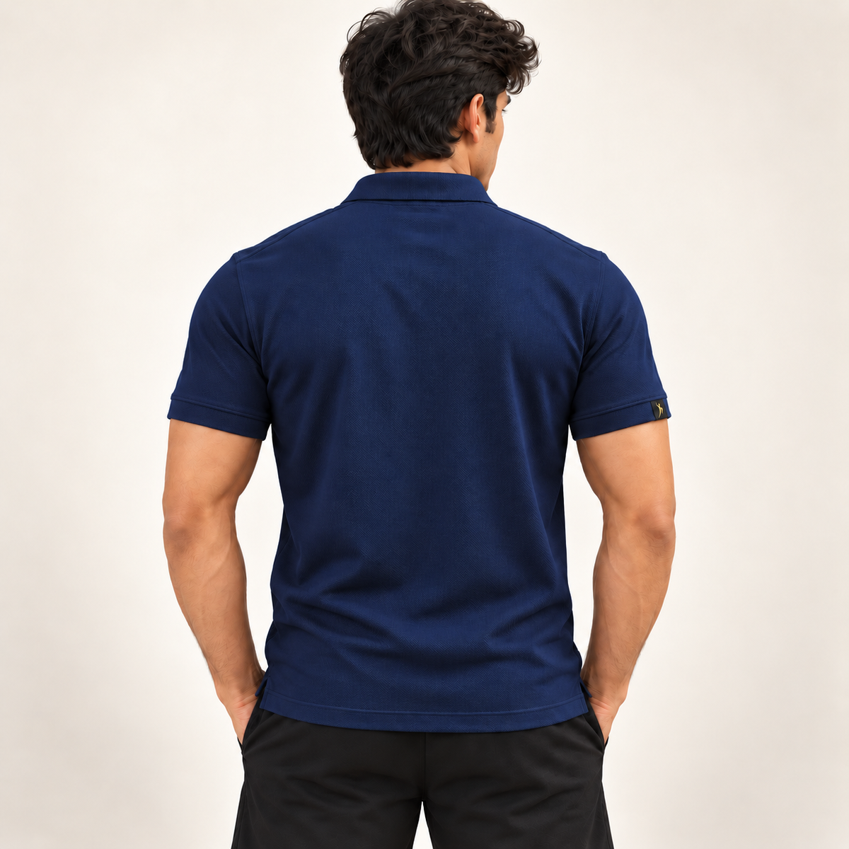 Rapid Fit Collar T-Shirt - Navy Blue