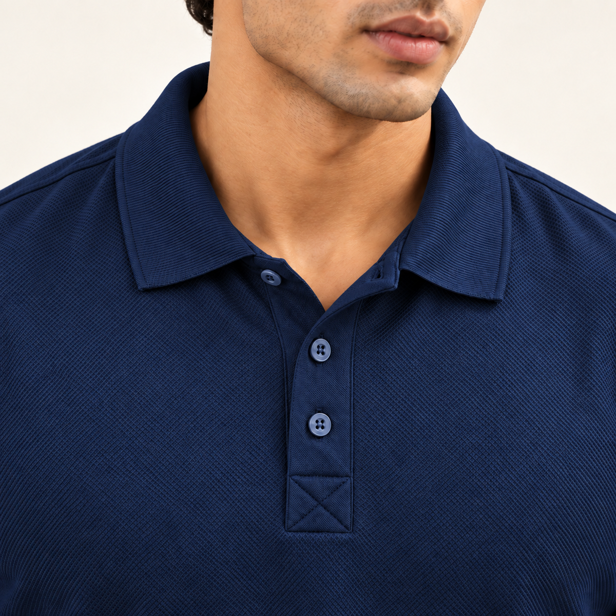 Rapid Fit Collar T-Shirt - Navy Blue