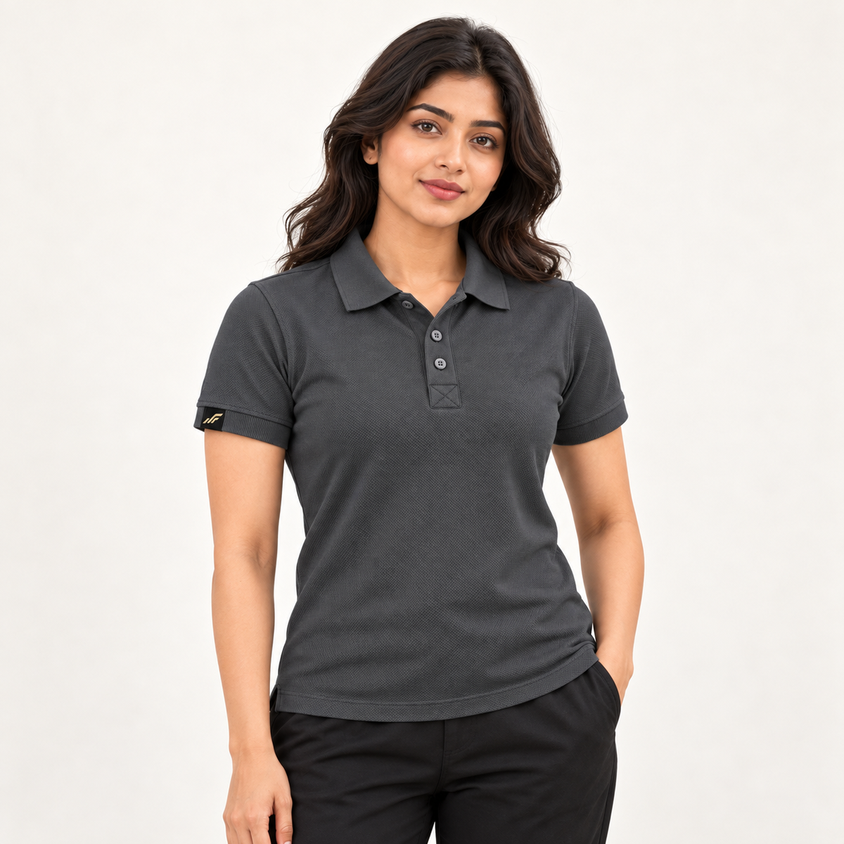 Rapid Fit Women's Polo T-Shirt - Dark Grey