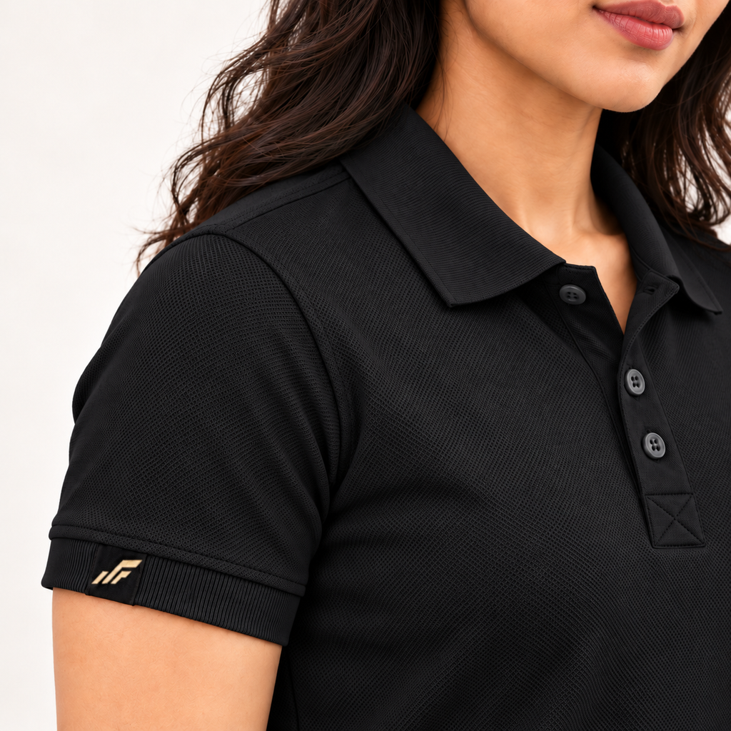 Rapid Fit Women's Polo T-Shirt - Black