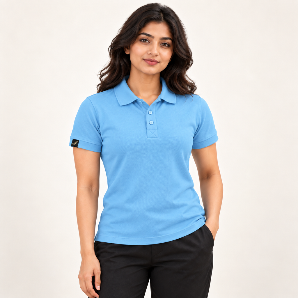 Rapid Fit Women's Polo T-Shirt - Light Blue