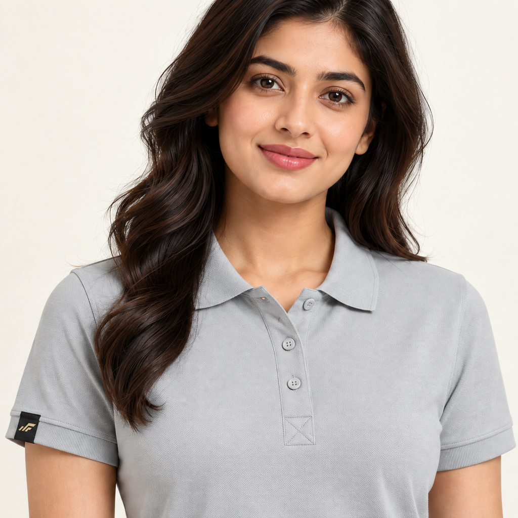 Rapid Fit Women's Polo T-Shirt - Light Grey