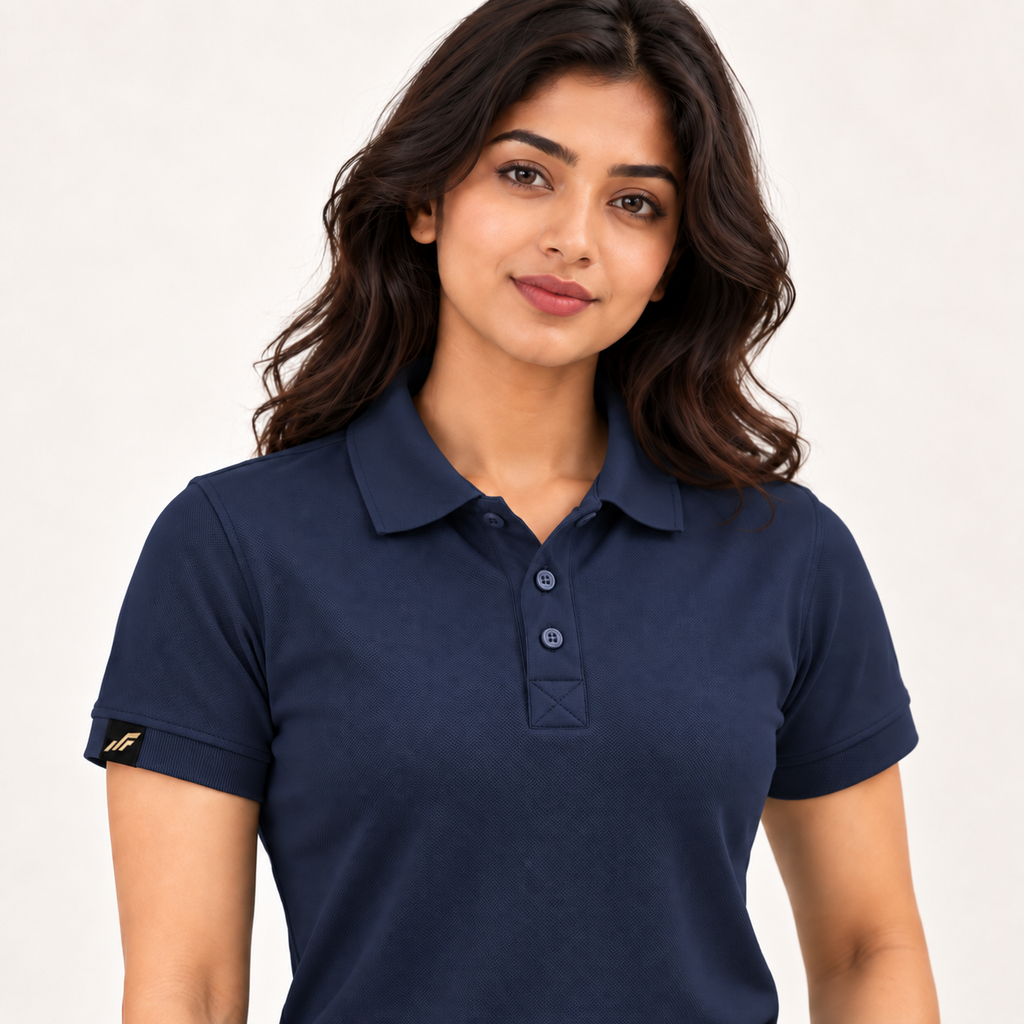 Rapid Fit Women's Polo T-Shirt - Navy Blue