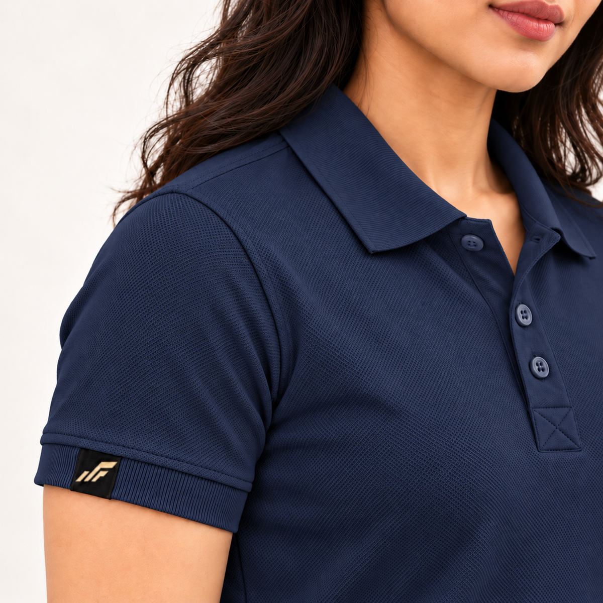 Rapid Fit Women's Polo T-Shirt - Navy Blue