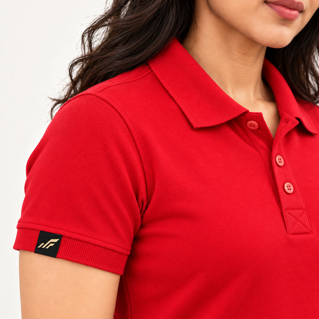 Rapid Fit Women's Polo T-Shirt - Red