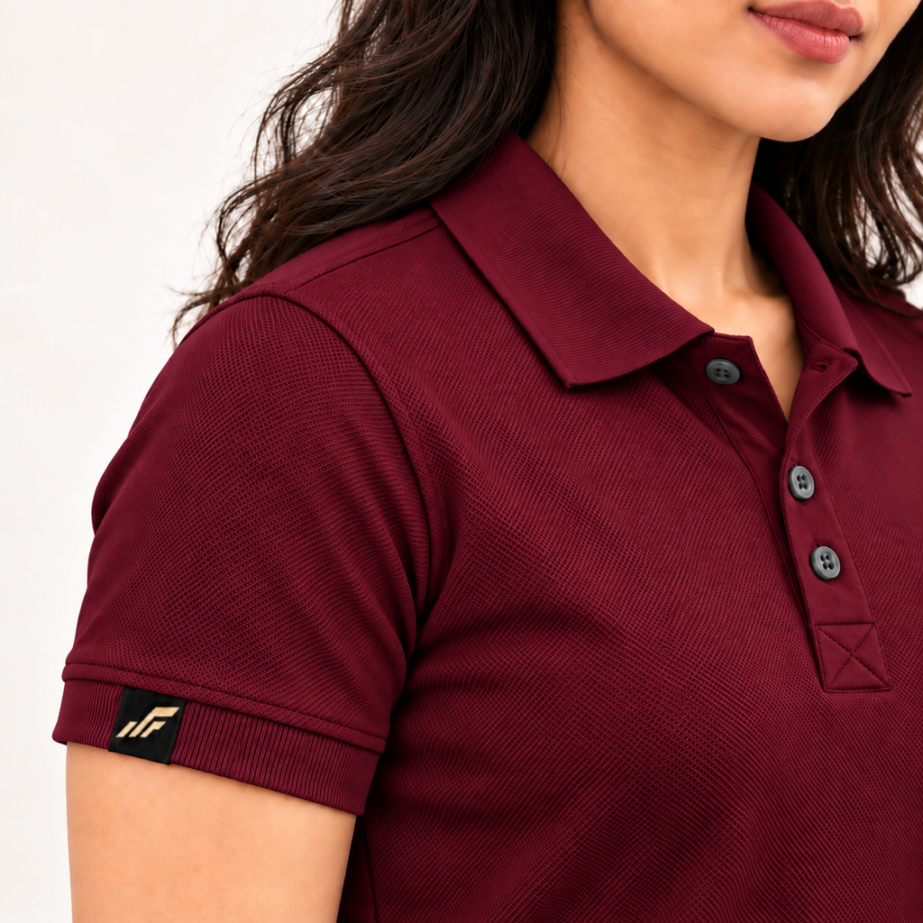 Rapid Fit Women's Polo T-Shirt - Maroon