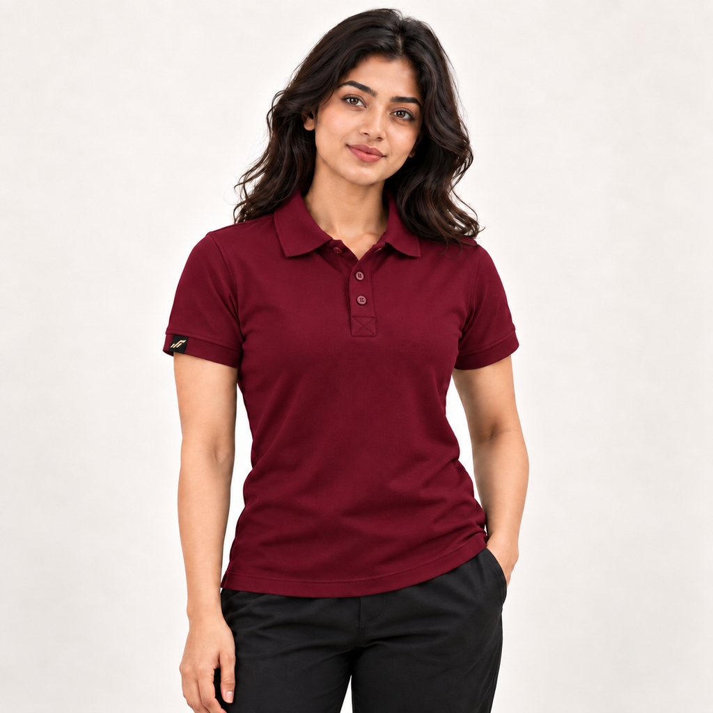 Rapid Fit Women's Polo T-Shirt - Maroon