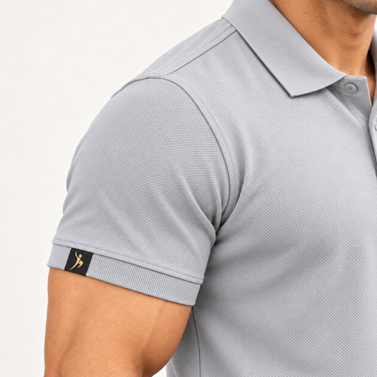 Rapid Fit Collar T-Shirt - Light Grey
