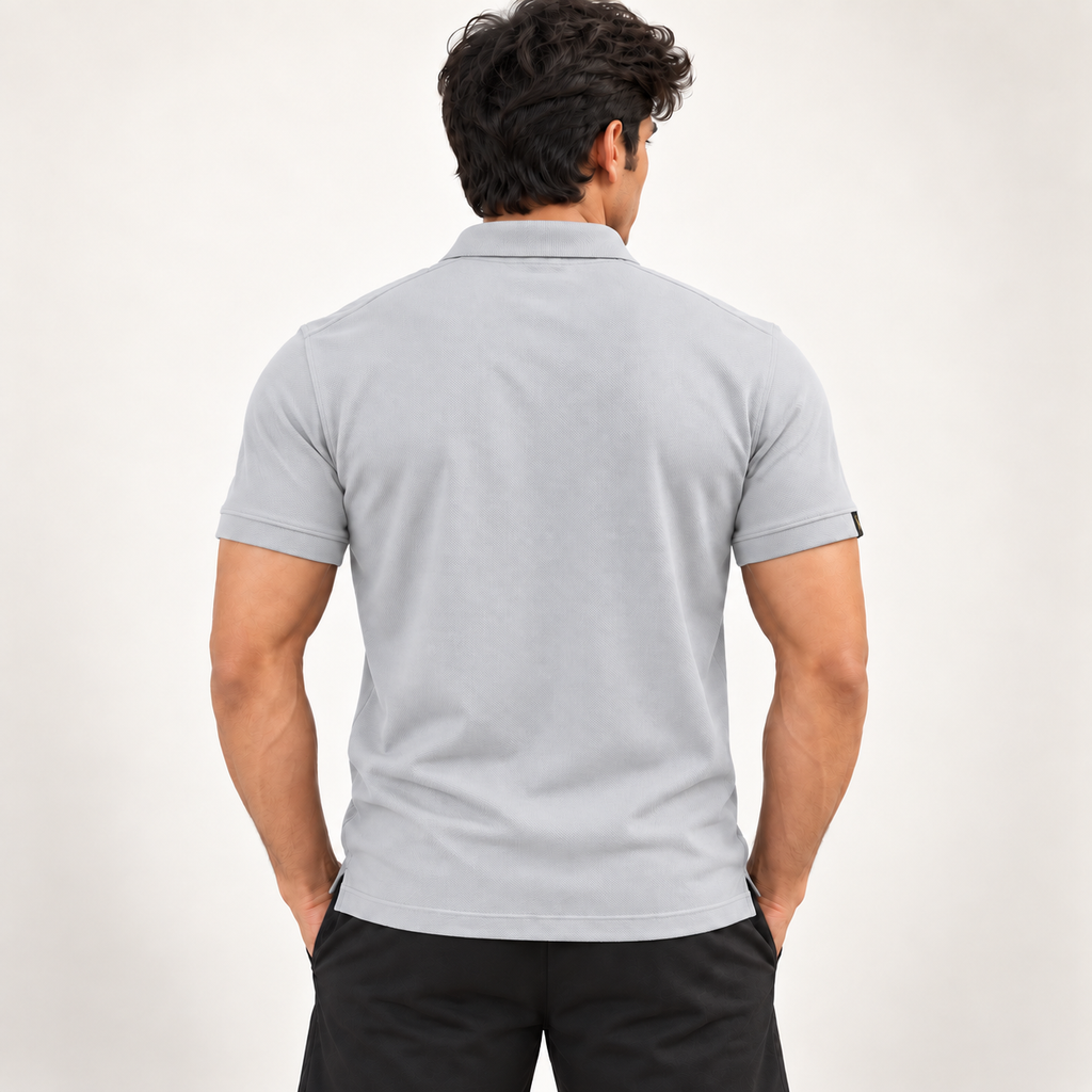 Rapid Fit Collar T-Shirt - Light Grey
