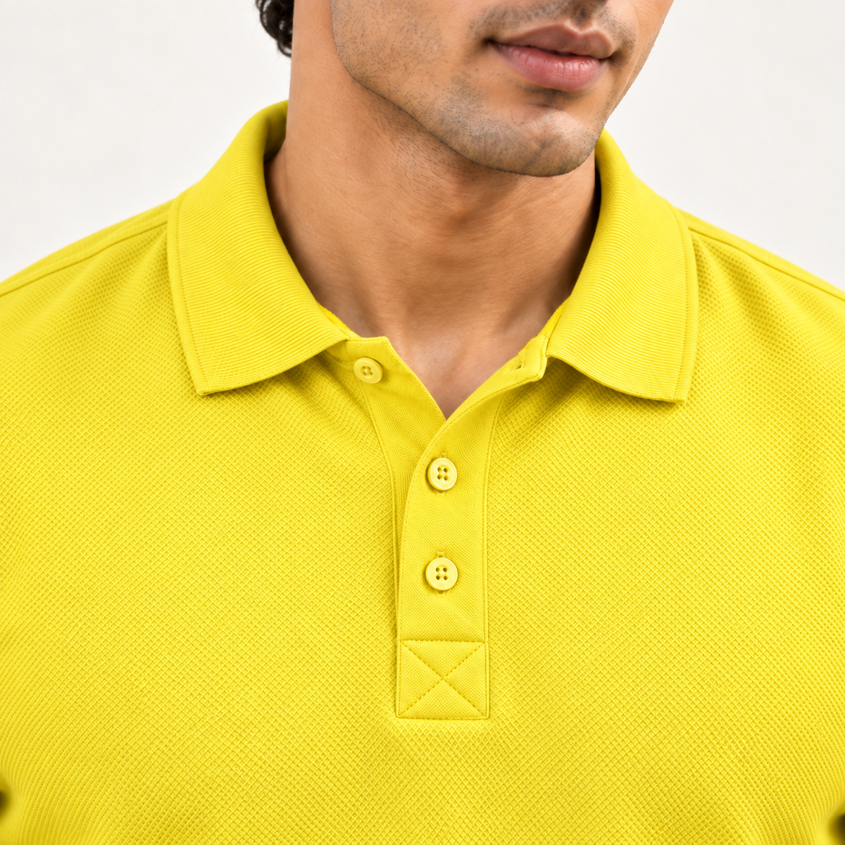 Rapid Fit Collar T-Shirt - Lemon Yellow