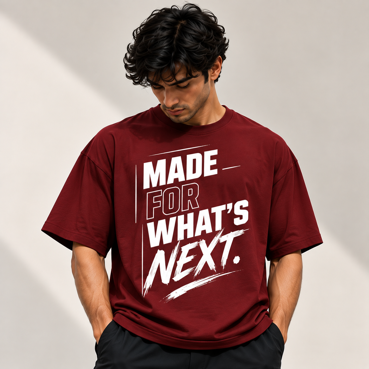 Oversized T-Shirt 240 GSM - Maroon