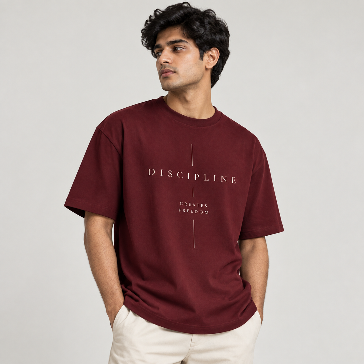 Oversized T-Shirt 240 GSM - Beige