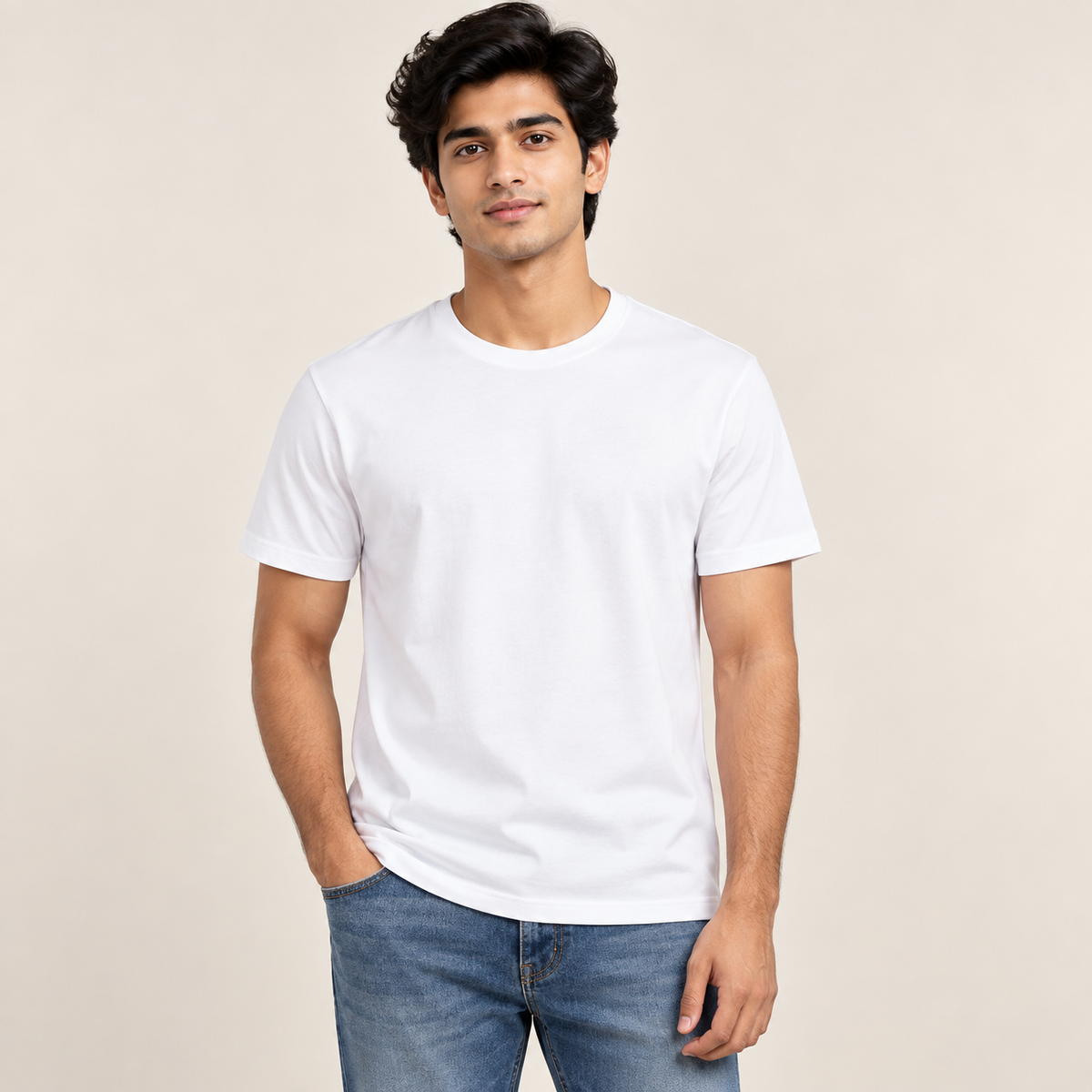 Bio Washed Cotton 180 GSM T-Shirt - White