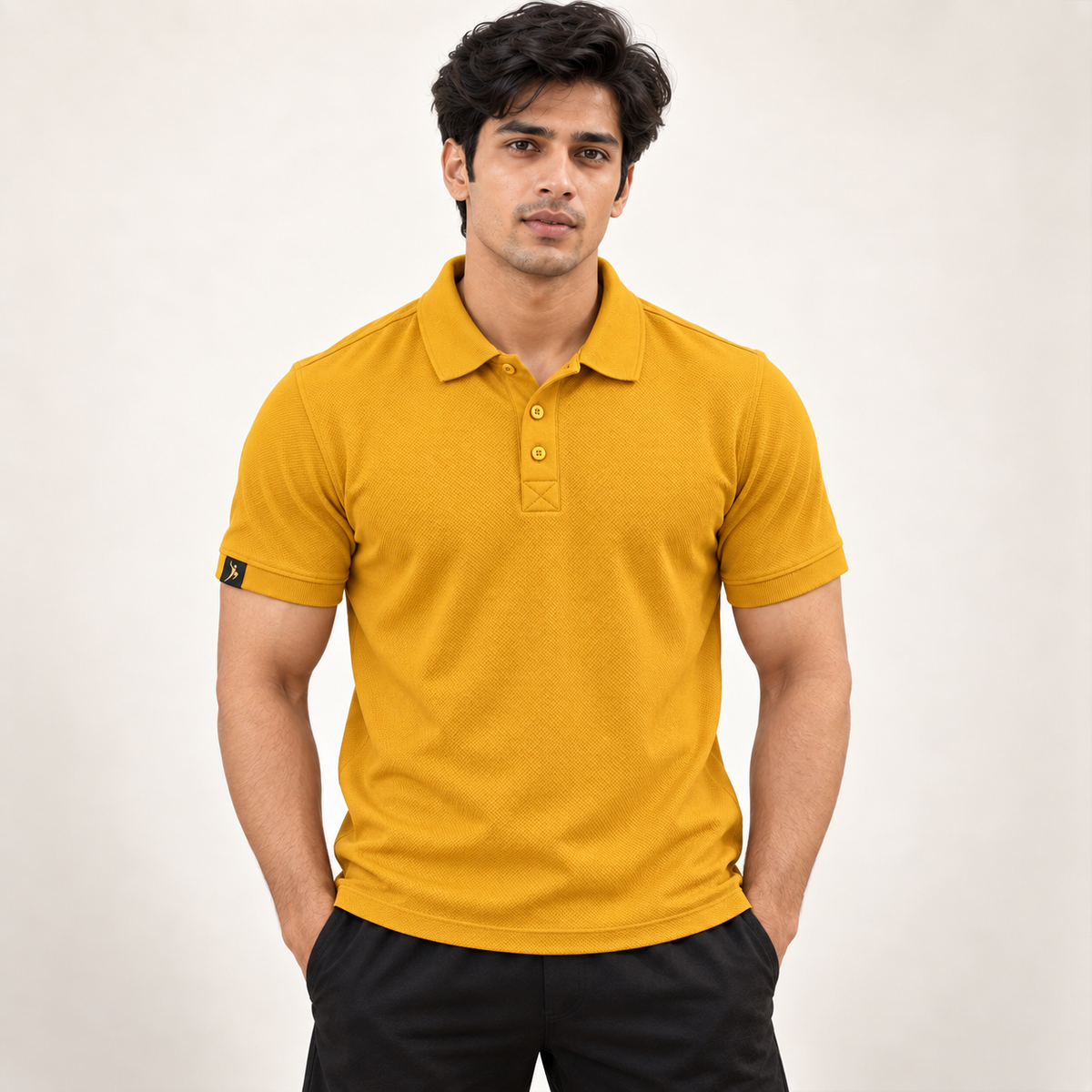 Rapid Fit Collar T-Shirt - Banana Yellow